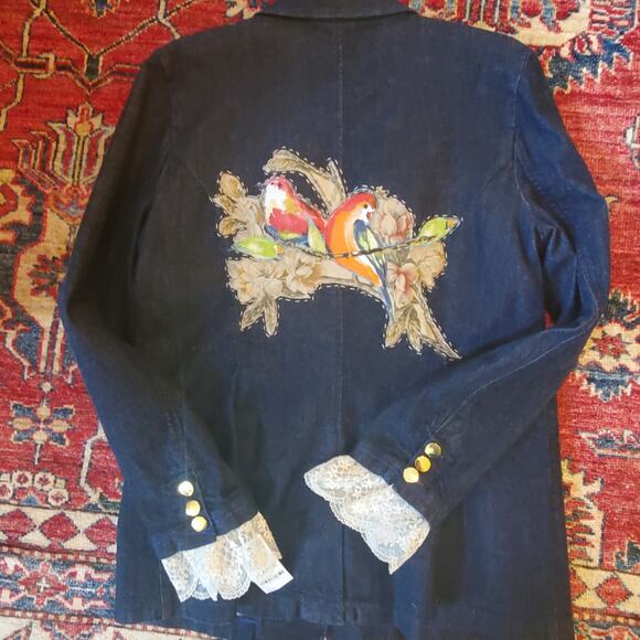 INC International Concept Reworked Restyled Denim Long Jacket‎ Women's XL - Picture 2 of 12